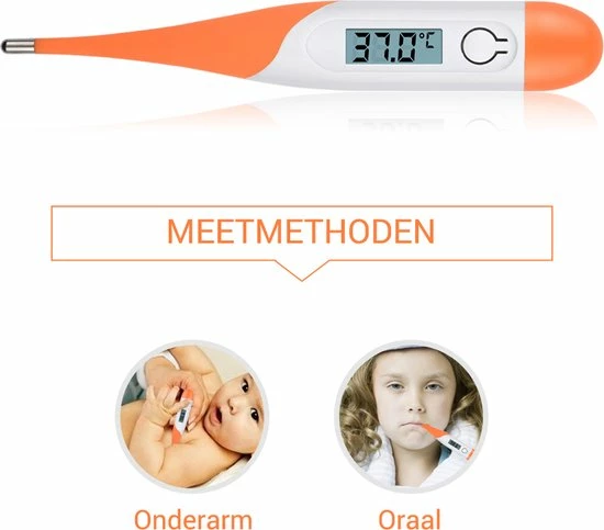 Premium Commerce Thermometer Lichaam - Koortsthermometer Voor Volwassenen - Oranje - Incl. Opbergcase En Handleiding! 6 Premium Commerce Thermometer Lichaam - Koortsthermometer Voor Volwassenen - Oranje - Incl. Opbergcase En Handleiding! - Afbeelding 4