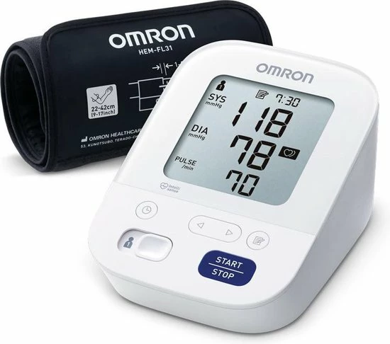 OMRON X3 Comfort Bloeddrukmeter Bovenarm - Blood Pressure Monitor - Klinisch Gevalideerd - 22 Tot 42 Cm Manchet 4 OMRON X3 Comfort Bloeddrukmeter Bovenarm - Blood Pressure Monitor - Klinisch Gevalideerd - 22 Tot 42 Cm Manchet - Afbeelding 2