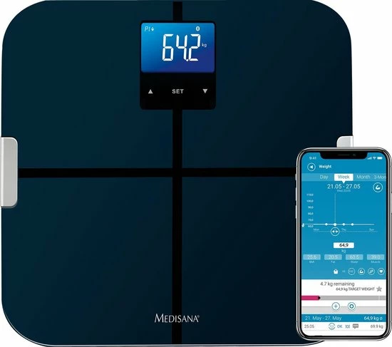 Medisana BS 440 Connect - Lichaamsanalyseweegschaal - Zwart 3 Medisana BS 440 Connect - Lichaamsanalyseweegschaal - Zwart