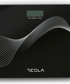 Tesla BS102B - Weegschaal - 3-180KG - Zwart - Glas