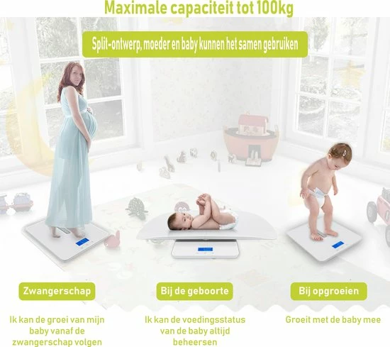 WeighJo - Digitale Weegschaal - Dierenweegschaal -Baby Weegschaal - Tot 100 Kg 4 WeighJo - Digitale Weegschaal - Dierenweegschaal -Baby Weegschaal - Tot 100 Kg - Afbeelding 2