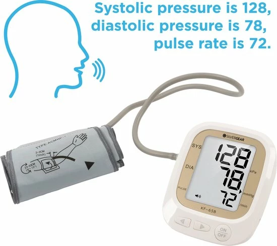Silvergear? Digitale Bloeddrukmeter Met Spraak ? Geschikt Voor Bovenarm ? Blood Pressure Monitor - Inclusief Hartslagmeter 8 Silvergear? Digitale Bloeddrukmeter Met Spraak ? Geschikt Voor Bovenarm ? Blood Pressure Monitor - Inclusief Hartslagmeter - Afbeelding 6