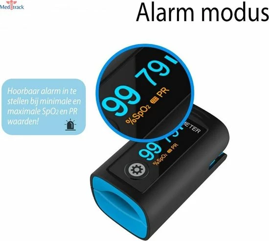 Meditrack Professionele Saturatiemeter Met APP En Hartslagmeter - Incl. Batterijen - Best Getest - Pulse Oximeter ? Zuurstofmeter Vinger 7 Meditrack Professionele Saturatiemeter Met APP En Hartslagmeter - Incl. Batterijen - Best Getest - Pulse Oximeter ? Zuurstofmeter Vinger - Afbeelding 5