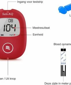 Sinocare Safe AQ Smart - Glucosemeter Kit ? Bloedsuiker Tester ? Inclusief 100 Test Strips En 100 Lancetten -Yunmai Shop 550x493 1