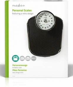 Nedis Personenweegschaal | Analoog | Zwart | Rubber | Antislip Weegplateau | Maximaal Weegvermogen: 160 Kg -Yunmai Shop 550x494 5