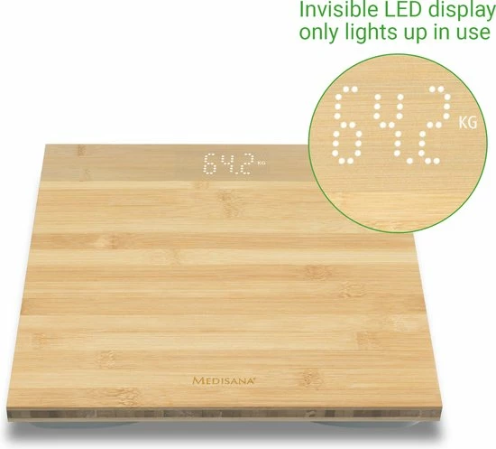 Medisana PS 440 _ Personenweegschaal - Bamboe Licht 7 Medisana PS 440 _ Personenweegschaal - Bamboe Licht - Afbeelding 5