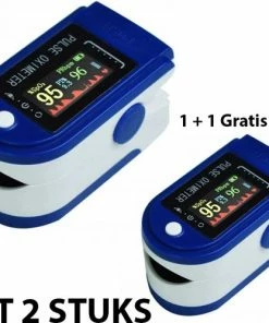 ADA 2 STUKS - Saturatiemeter - Zuurstof Meter - Hartslag Meter - Professionele Meter - Zuurstofmeter Vinger - Digitale Vingertop Pulse Oximeter - Medische Hulpmiddel - Hartslagmeter