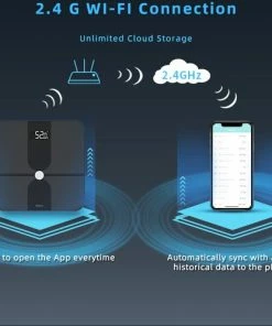 Skala Weegschaal Met Lichaamsanalyse - Digitale Personenweegschaal - Zwart 9 Skala Weegschaal Met Lichaamsanalyse - Digitale Personenweegschaal - Zwart -Yunmai Shop 550x498 5