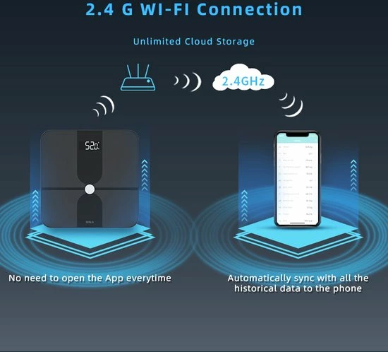 Skala Weegschaal Met Lichaamsanalyse - Digitale Personenweegschaal - Zwart 4 Skala Weegschaal Met Lichaamsanalyse - Digitale Personenweegschaal - Zwart - Afbeelding 2