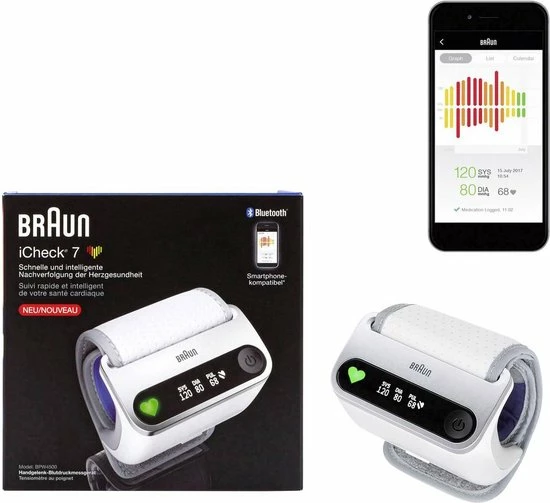 Braun BPW4500WE - Bloeddrukmeter Zonder Manchet 5 Braun BPW4500WE - Bloeddrukmeter Zonder Manchet - Afbeelding 3