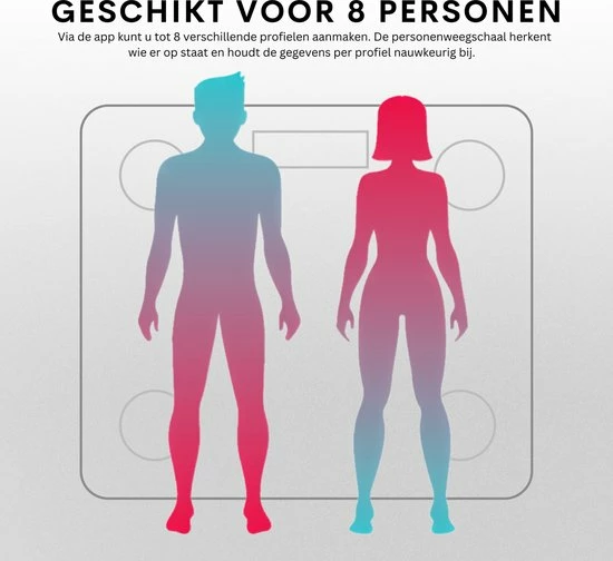 Achat? Slimme Weegschaal Met App - 12 Lichaamsanalyses - Smart Personenweegschaal - 8 Gebruikers - Incl Batterij - Wit 9 Achat? Slimme Weegschaal Met App - 12 Lichaamsanalyses - Smart Personenweegschaal - 8 Gebruikers - Incl Batterij - Wit - Afbeelding 7