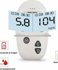 Thuys Glucosemeter - Bloedsuikermeter - Incl. Prikpen, 50 Teststrips & 50 Lancetten - Glucosemeter Startpakket 9 Thuys Glucosemeter - Bloedsuikermeter - Incl. Prikpen, 50 Teststrips & 50 Lancetten - Glucosemeter Startpakket -Yunmai Shop 550x505 5