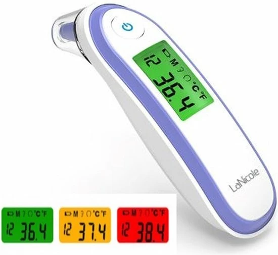 LaNicole?-Infrarood-oor-voorhoofd-thermometer-Groen-koorts-lichaamstemperatuur-baby-kind-volwassen 15 LaNicole?-Infrarood-oor-voorhoofd-thermometer-Groen-koorts-lichaamstemperatuur-baby-kind-volwassen - Afbeelding 13