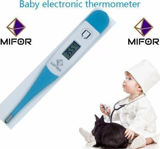 MIFOR - Staafthermometer Met Flexibele Tip - Digitaal Baby Thermometer - Snelle En Nauwkeurige Meting 4 MIFOR - Staafthermometer Met Flexibele Tip - Digitaal Baby Thermometer - Snelle En Nauwkeurige Meting - Afbeelding 2