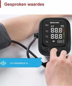 Medicare Bloeddrukmeter Bovenarm Met Spraakfunctie - Groot LED Scherm - Draagband - Zwart -Yunmai Shop 550x515 5