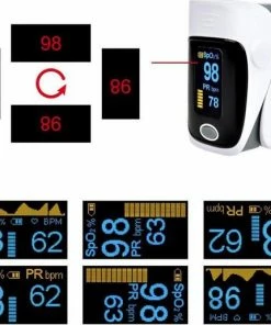 OPTIBLE Saturatiemeter Vinger ? Hartslagmeter - Zuurstofmeter- Pulse Oximeter - Digitale Saturatiemeter - Zuurstofmeter Vinger- Grijs, Inclusief Beschermhoes - Zwart Of Rood. -Yunmai Shop 550x515 7