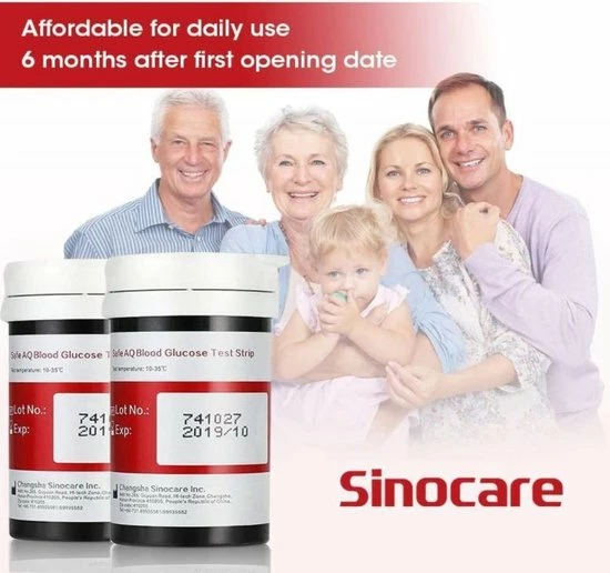 Sinocare - 5 Seconden Result Bloedglucosemeter, Safe AQ Smart Bloedglucosetestkit Met Bloedglucoseteststrips X 50 + Bloedsuikertestlancet X 50 + 2 AAA Batterijen + Diabetische Prikpen Zonder Code - Mg/dL 6 Sinocare - 5 Seconden Result Bloedglucosemeter, Safe AQ Smart Bloedglucosetestkit Met Bloedglucoseteststrips X 50 + Bloedsuikertestlancet X 50 + 2 AAA Batterijen + Diabetische Prikpen Zonder Code - Mg/dL - Afbeelding 4