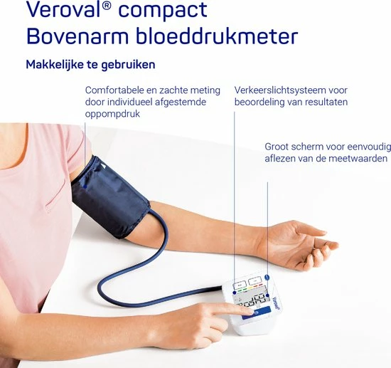 Veroval? Compact BPU22 - Bovenarm Bloeddrukmeter 6 Veroval? Compact BPU22 - Bovenarm Bloeddrukmeter - Afbeelding 4