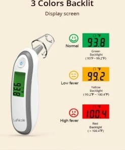 LaNicole?-Infrarood- Oor-voorhoofd-thermometer-Grijs Kleur-Koortsthermometer-kinderen-baby- Volwassen -Yunmai Shop 550x518 12