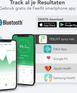 LifeGoods Personenweegschaal - Lichaamsanalyse & Vetpercentage - Digitaal - Zwart -Yunmai Shop 550x518