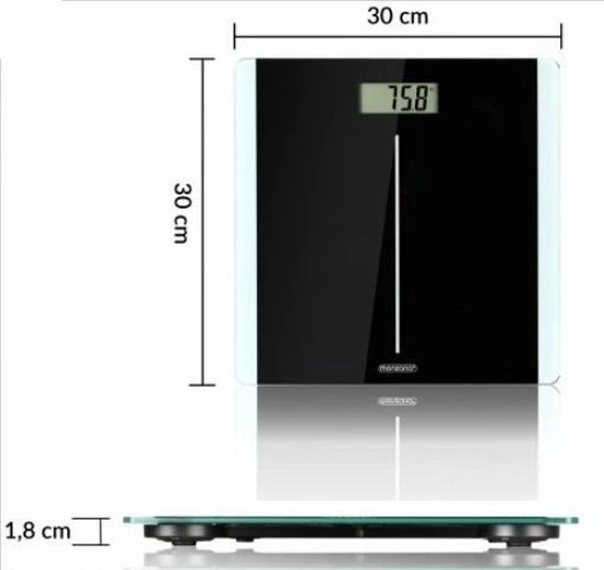 Merkloos Monzana - Personenweegschaal - Zwart 4 Merkloos Monzana - Personenweegschaal - Zwart - Afbeelding 2