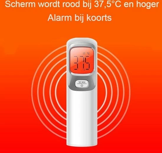 JEAS® - Thermometer Voorhoofd - Koortsthermometer- Infrarood Thermometer - Incl. Batterijen 11 JEAS® - Thermometer Voorhoofd - Koortsthermometer- Infrarood Thermometer - Incl. Batterijen - Afbeelding 9