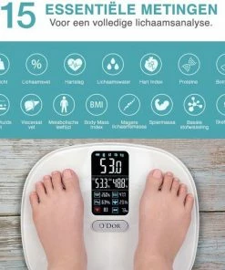 O'dor® Bluetooth Personenweegschaal - Weegschaal - Digitale Lichaamsanalyse - Meet Hartslag, Gewicht, Lichaamsvet, Spiermassa, BMI, Botmassa En Vetpercentage - Wit 14 O'dor® Bluetooth Personenweegschaal - Weegschaal - Digitale Lichaamsanalyse - Meet Hartslag, Gewicht, Lichaamsvet, Spiermassa, BMI, Botmassa En Vetpercentage - Wit -Yunmai Shop 550x520 18