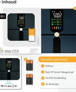 Robi Products Robi S9 Personenweegschaal Met Lichaamsanalyse - Zwart 24 Robi Products Robi S9 Personenweegschaal Met Lichaamsanalyse - Zwart -Yunmai Shop 550x521