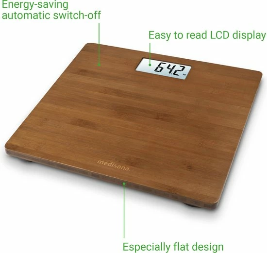 Medisana PS 450 - Personenweegschaal - Bamboe Dark 7 Medisana PS 450 - Personenweegschaal - Bamboe Dark - Afbeelding 5