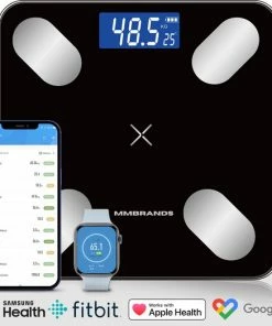 MM Brands Personen Weegschaal - Digitale Slimme Weegschaal Met Lichaamsanalyse - Inclusief App