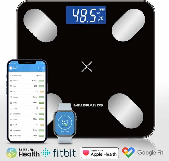 MM Brands Personen Weegschaal - Digitale Slimme Weegschaal Met Lichaamsanalyse - Inclusief App 3 MM Brands Personen Weegschaal - Digitale Slimme Weegschaal Met Lichaamsanalyse - Inclusief App