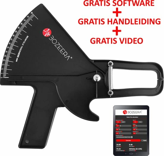 BOZEERA Huidplooimeter PRO - Vetmeter PRO - Vetpercentagemeter PRO - Inclusief Software Video Uitleg En Nederlandse Handleiding 10 BOZEERA Huidplooimeter PRO - Vetmeter PRO - Vetpercentagemeter PRO - Inclusief Software Video Uitleg En Nederlandse Handleiding - Afbeelding 8
