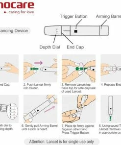 Sinocare - Sinocare Bloedglucosemeter, Safe-Accu Bloedglucosetestkit Met Bloedglucoseteststrips X 50 + Bloedsuikertestlancet X 50 + Diabetische Prikpen Zonder Code - Mg/dL 12 Sinocare - Sinocare Bloedglucosemeter, Safe-Accu Bloedglucosetestkit Met Bloedglucoseteststrips X 50 + Bloedsuikertestlancet X 50 + Diabetische Prikpen Zonder Code - Mg/dL -Yunmai Shop 550x525 11