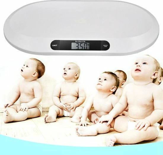 Parcura Babyweegschaal - Digitale Weegschaal Baby - (ook Als Dierenweegschaal) - Max. 20 Kg 7 Parcura Babyweegschaal - Digitale Weegschaal Baby - (ook Als Dierenweegschaal) - Max. 20 Kg - Afbeelding 5