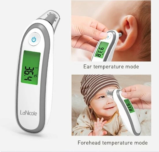 LaNicole®-Infrarood-oor-voorhoofd-thermometer-Roze-koorts-lichaamstemperatuur-baby-kind-volwassen-lichaamsthermometer 11 LaNicole®-Infrarood-oor-voorhoofd-thermometer-Roze-koorts-lichaamstemperatuur-baby-kind-volwassen-lichaamsthermometer - Afbeelding 9