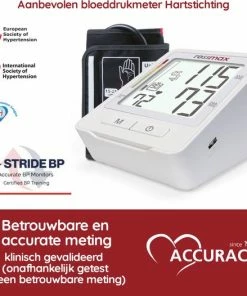Rossmax Z1 - Bloeddrukmeter Bovenarm Hartstichting - Klinisch Gevalideerd - Hartslagmeter - Onregelmatige Hartslag - Geheugen 90 Metingen - Gemiddelde 3 Metingen - Bewegingsdetectie - Incl. Opbergzak En Batterijen - Manchet 22 - 40 Cm -Yunmai Shop 550x526
