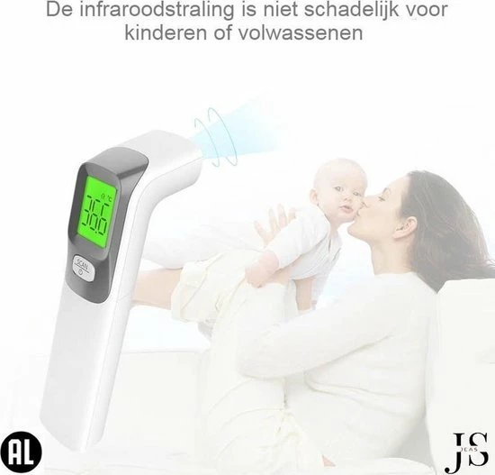 JEAS® - Thermometer Voorhoofd - Koortsthermometer- Infrarood Thermometer - Incl. Batterijen 7 JEAS® - Thermometer Voorhoofd - Koortsthermometer- Infrarood Thermometer - Incl. Batterijen - Afbeelding 5