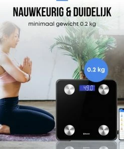 No Peak Personen Weegschaal Zwart Met App - Weegschaal - Personenweegschaal Digitaal - Weegschaal Personenweegschaal -Yunmai Shop 550x528 13