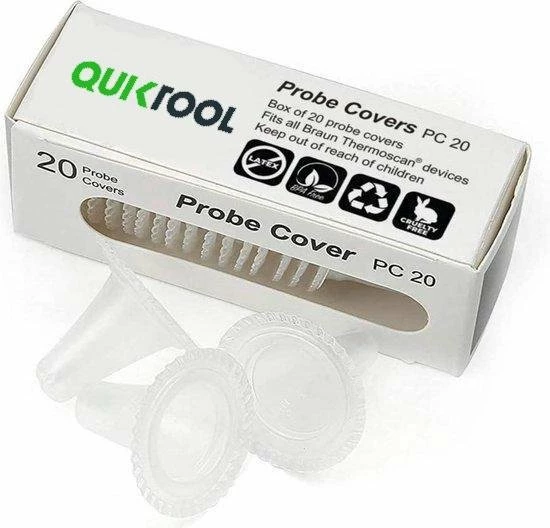 QuikTool? Navulset Beschermkapjes Voor Braun Thermoscan 3 / 5 / 6 / 7 En Andere Oor Thermometers | Koortsthermometer| Thermometer Dopjes | Lens Filters Cover Set Voor Oor Thermometer LF20 LF40 4 QuikTool? Navulset Beschermkapjes Voor Braun Thermoscan 3 / 5 / 6 / 7 En Andere Oor Thermometers | Koortsthermometer| Thermometer Dopjes | Lens Filters Cover Set Voor Oor Thermometer LF20 LF40 - Afbeelding 2