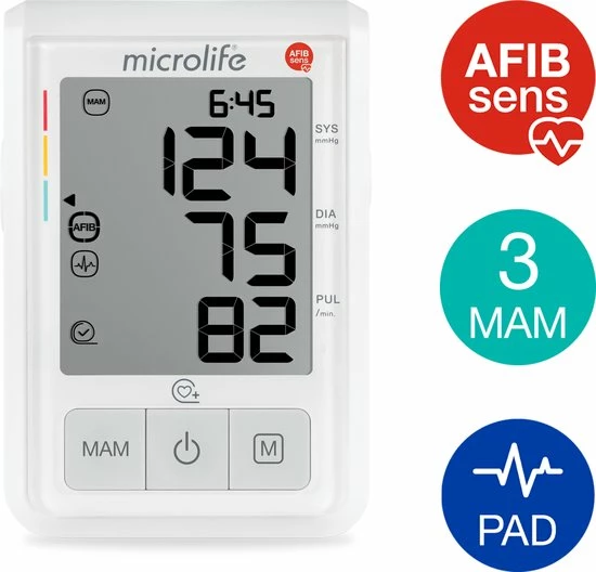 Microlife BP B3 AFIB - Bovenarm Bloeddrukmeter - Klinisch Gevalideerd - No. 1 Merk Bij Huisartsen 7 Microlife BP B3 AFIB - Bovenarm Bloeddrukmeter - Klinisch Gevalideerd - No. 1 Merk Bij Huisartsen - Afbeelding 5
