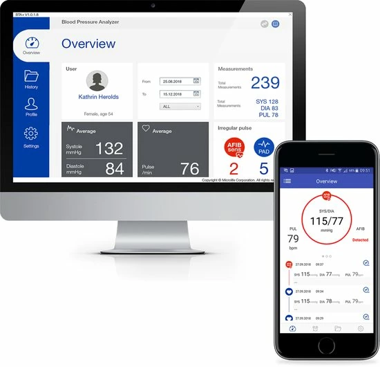 Microlife BP B6 BT Connect - Bovenarm Bloeddrukmeter - Klinisch Gevalideerd - No. 1 Merk Bij Huisartsen - Met App & Bluetooth 6 Microlife BP B6 BT Connect - Bovenarm Bloeddrukmeter - Klinisch Gevalideerd - No. 1 Merk Bij Huisartsen - Met App & Bluetooth - Afbeelding 4