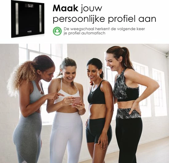 MGS Tech Slimme Personenweegschaal Met Volledig Lichaamsanalyse En Vetpercentage - Digitale Bluetooth Weegschaal Met App - Beste Koop 6 MGS Tech Slimme Personenweegschaal Met Volledig Lichaamsanalyse En Vetpercentage - Digitale Bluetooth Weegschaal Met App - Beste Koop - Afbeelding 4