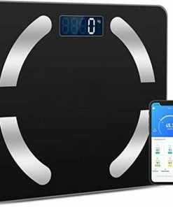 Merkloos Personenweegschaal - Weegschaal Met Lichaamsanalyse - 12 Metingen - Incl. Handige App