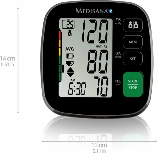 Medisana BU 546 Connect Bovenarm Bloeddrukmeter 10 Medisana BU 546 Connect Bovenarm Bloeddrukmeter - Afbeelding 8