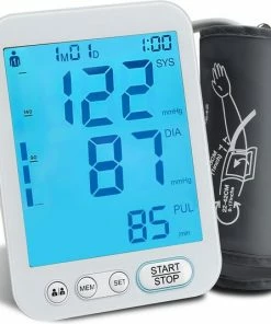 Alphamed U81D Bloeddrukmeter Bovenarm - Hartslagmeting - Geheugenfunctie - 22 42 Cm Manchet - Wit