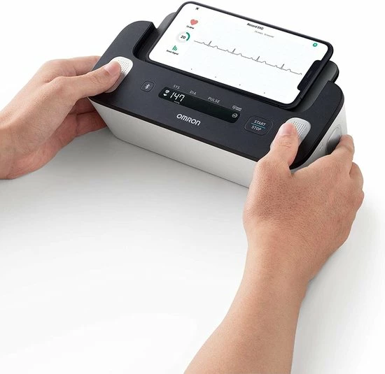 OMRON Complete Bloeddrukmeter Bovenarm - ECG Monitor - Klinisch Gevalideerd - Met Mobiele App - 22 Tot 42 Cm Manchet 4 OMRON Complete Bloeddrukmeter Bovenarm - ECG Monitor - Klinisch Gevalideerd - Met Mobiele App - 22 Tot 42 Cm Manchet - Afbeelding 2