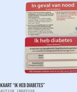Zorg Totaal Noodkaart "ik Heb Diabetes"
