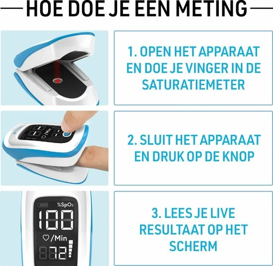 IProven OXI-27iWB - Saturatiemeter Zuurstofmeter Pulse Oximeter - Meet Je Zuurstofsaturatie - Meet Je Hartslag - Meting Binnen 10 Seconden 8 IProven OXI-27iWB - Saturatiemeter Zuurstofmeter Pulse Oximeter - Meet Je Zuurstofsaturatie - Meet Je Hartslag - Meting Binnen 10 Seconden - Afbeelding 6