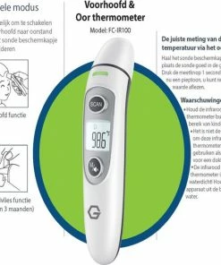 G Master Professionele Digitale Infrarood Oor- / Voorhoofd Thermometer Incl. Batterijen, Nederlandse Handleiding En 20 X Beschermkapjes -Yunmai Shop 550x537 8