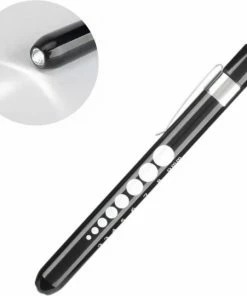 Emergesupply™ - Pupillampje - Penlight - Medische Ooglamp - Ooglampje - Zwart - Neurologisch Onderzoek - Inclusief Batterijen - Inclusief Handleiding Onderzoek